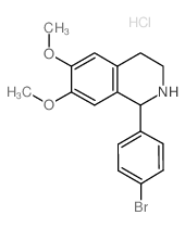 1-(4-Bromo-phenyl)-6,7-dimethoxy-1,2,3,4-tetrahydro-isoquinoline hydrochloride Structure