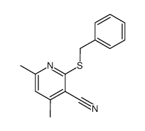 3-cyano-4,6-dimethyl-2-[(phenylmethyl)thio]pyridine Structure