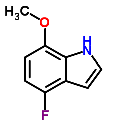 4-氟-7-甲氧基-1H-吲哚结构式