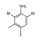 2,6-dibromo-4-fluoro-3-methylaniline结构式