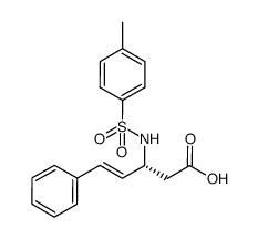 (R,E)-3-(4-methylphenylsulfonamido)-5-phenylpent-4-enoic acid结构式