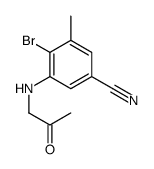 4-bromo-3-methyl-5-(2-oxopropylamino)benzonitrile Structure