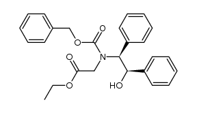(1'S,2'R)-ethyl N-(benzyloxycarbonyl)-N-(1',2'-diphenyl-2'-hydroxyethyl)glycinate结构式