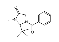 (2S)-(+)-1-苯甲酰基-2-叔丁基-3-甲基-4-咪唑啉酮结构式