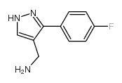 1-[3-(4-氟苯基)-1H-吡唑-4-基]甲胺结构式