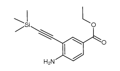 ethyl 4-amino-3-[2-(trimethylsilyl)ethynyl]benzoate Structure