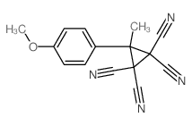 1,1,2,2-Cyclopropanetetracarbonitrile,3-(4-methoxyphenyl)-3-methyl-结构式