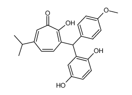 3-(2,5-dihydroxy-4'-methoxybenzhydryl)-6-isopropyltropolone结构式