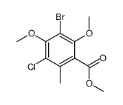 methyl 3-bromo-5-chloro-2,4-dimethoxy-6-methylbenzoate Structure