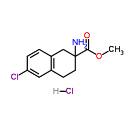 Methyl 2-amino-6-chloro-1,2,3,4-tetrahydro-2-naphthalenecarboxylate hydrochloride (1:1) Structure