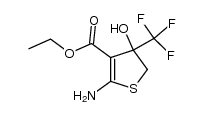 2-amino-4-hydroxy-4-trifluoromethyl-4,5-dihydro-thiophene-3-carboxylic acid ethyl ester Structure