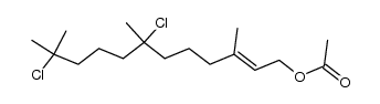 7,11-dichloro-3,7,11-trimethyl-2E-dodecen-1-yl acetate Structure