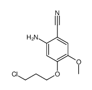 2-氨基-4-(3-氯丙氧基)-5-甲氧基苯甲腈结构式