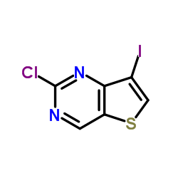 2-氯-7-碘噻吩并[3,2-d]嘧啶结构式