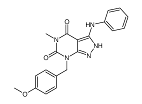7-[(4-Methoxyphenyl)Methyl]-5-Methyl-3-(Phenylamino)-2H-Pyrazolo[3,4-D]Pyrimidine-4,6(5H,7H)-Dione structure