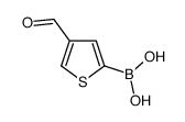 (4-甲酰基噻吩-2-基)硼酸结构式