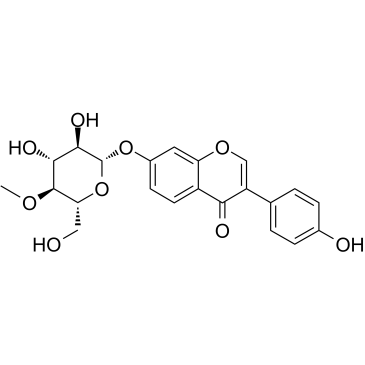 Daidzein 7-O-beta-D-glucoside 4''-O-methylate structure