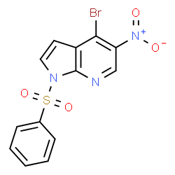 4-Bromo-5-nitro-1-(phenylsulfonyl)-1H-pyrrolo[2,3-b]pyridine Structure