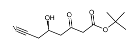 (R)-3-氧代-5-羟基-6-氰基己酸叔丁酯结构式