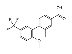 4-[2-methoxy-5-(trifluoromethyl)phenyl]-3-methylbenzoic acid Structure