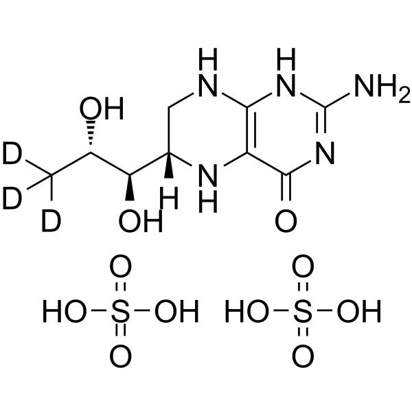 (6S)-Tetrahydro-L-biopterin-d3 disulfate Structure