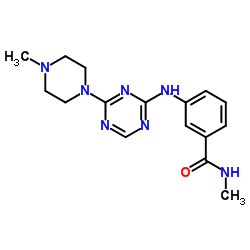 N-Methyl-3-{[4-(4-methyl-1-piperazinyl)-1,3,5-triazin-2-yl]amino}benzamide Structure