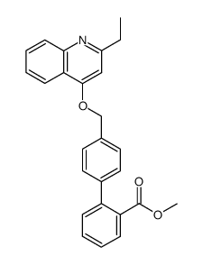 methyl-4'-<<(2-ethylquinolin-4-yl)oxy>methyl>biphenyl-2-carboxylate Structure