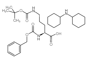 Nα-Z-Nδ-Boc-L-鸟氨酸二环己基铵盐结构式