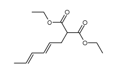 diethyl 2-((2E,4E)-hexa-2,4-dienyl)malonate Structure