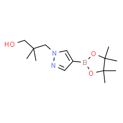 2,2-二甲基-3-(4-(4,4,5,5-四甲基-1,3,2-二氧硼杂环戊烷-2-基)-1H-吡唑-1-基)丙-1-醇结构式