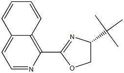 1-[(4R)-4-叔丁基-4,5-二氢-2-恶唑基]异喹啉结构式