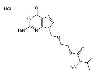 DL-Valine, 2-[(2-amino-1,6-dihydro-6-oxo-9H-purin-9-yl)methoxy]ethyl ester, monohydrochloride picture