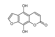 4,9-dihydroxyfuro[3,2-g]chromen-7-one结构式