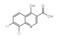 7,8-二氯-4-羟基喹啉-3-羧酸结构式