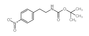 N-[2-(4-硝基苯基)乙基]氨基甲酸叔丁酯结构式