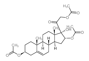 Pregn-5-en-20-one,3,16,21-tris(acetyloxy)-17-hydroxy-, (3b,16a)- (9CI)结构式