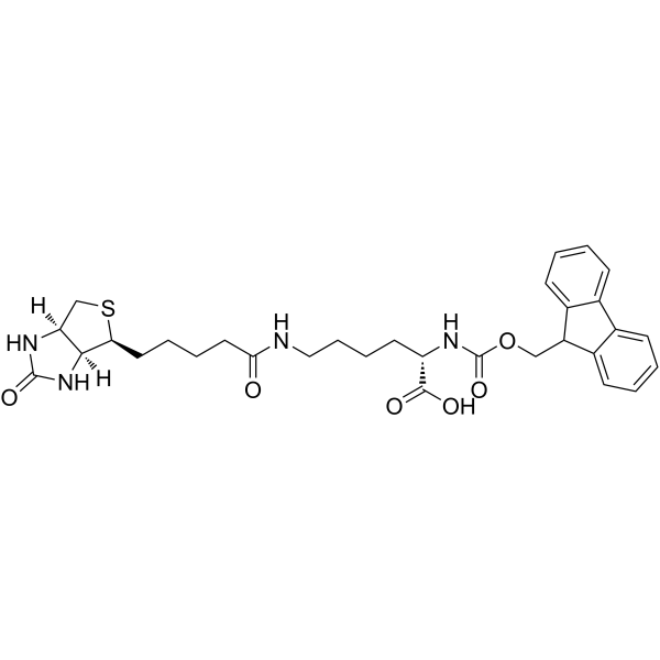 N-FMOC-N'-生物素-L-赖氨酸结构式