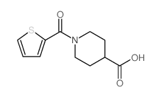 1-(2-噻吩羰基)哌啶-4-羧酸结构式