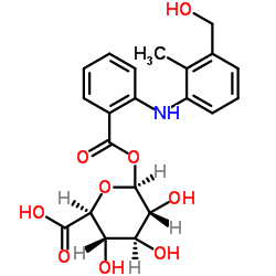 3-羟甲基苯甲酸酰基-β-D-葡糖醛酸结构式