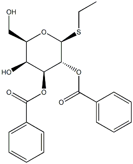 Ethyl 1-thio-beta-D-galactopyranoside 2,3-dibenzoate Structure