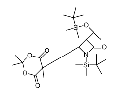 5-((2S,3S)-1-(叔丁基二甲基甲硅烷基)-3-((R)-1-(叔丁基二甲基甲硅烷基氧基)乙基)-4-氧代氮杂啶-2-基)-2,2,5-三甲基-1,3-二噁烷-4,6-二酮结构式