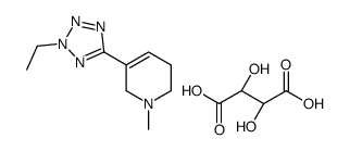 (2R,3R)-2,3-dihydroxybutanedioic acid,5-(2-ethyltetrazol-5-yl)-1-methyl-3,6-dihydro-2H-pyridine结构式
