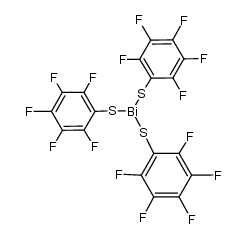tris((perfluorophenyl)thio)bismuthine Structure
