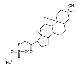 sodium,(3R,5S,8R,9S,10S,13S,14S,17S)-3-hydroxy-3,10,13-trimethyl-17-(2-sulfonatosulfanylacetyl)-1,2,4,5,6,7,8,9,11,12,14,15,16,17-tetradecahydrocyclopenta[a]phenanthrene结构式
