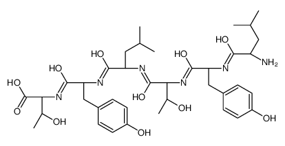 (2S,3R)-2-[[(2S)-2-[[(2S)-2-[[(2S,3R)-2-[[(2S)-2-[[(2S)-2-amino-4-methylpentanoyl]amino]-3-(4-hydroxyphenyl)propanoyl]amino]-3-hydroxybutanoyl]amino]-4-methylpentanoyl]amino]-3-(4-hydroxyphenyl)propanoyl]amino]-3-hydroxybutanoic acid Structure