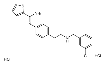 N-(4-{2-[(3-Chlorobenzyl)amino]ethyl}phenyl)-2-thiophenecarboximi damide dihydrochloride Structure