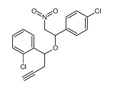 1-chloro-2-[1-[1-(4-chlorophenyl)-2-nitroethoxy]but-3-ynyl]benzene结构式