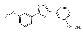 2,5-双(3-甲氧基苯基)-1,3,4-二唑结构式