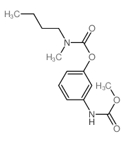 [3-(methoxycarbonylamino)phenyl] N-butyl-N-methyl-carbamate structure