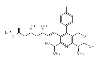 desmethyl hydroxy cerivastatin, sodium salt Structure